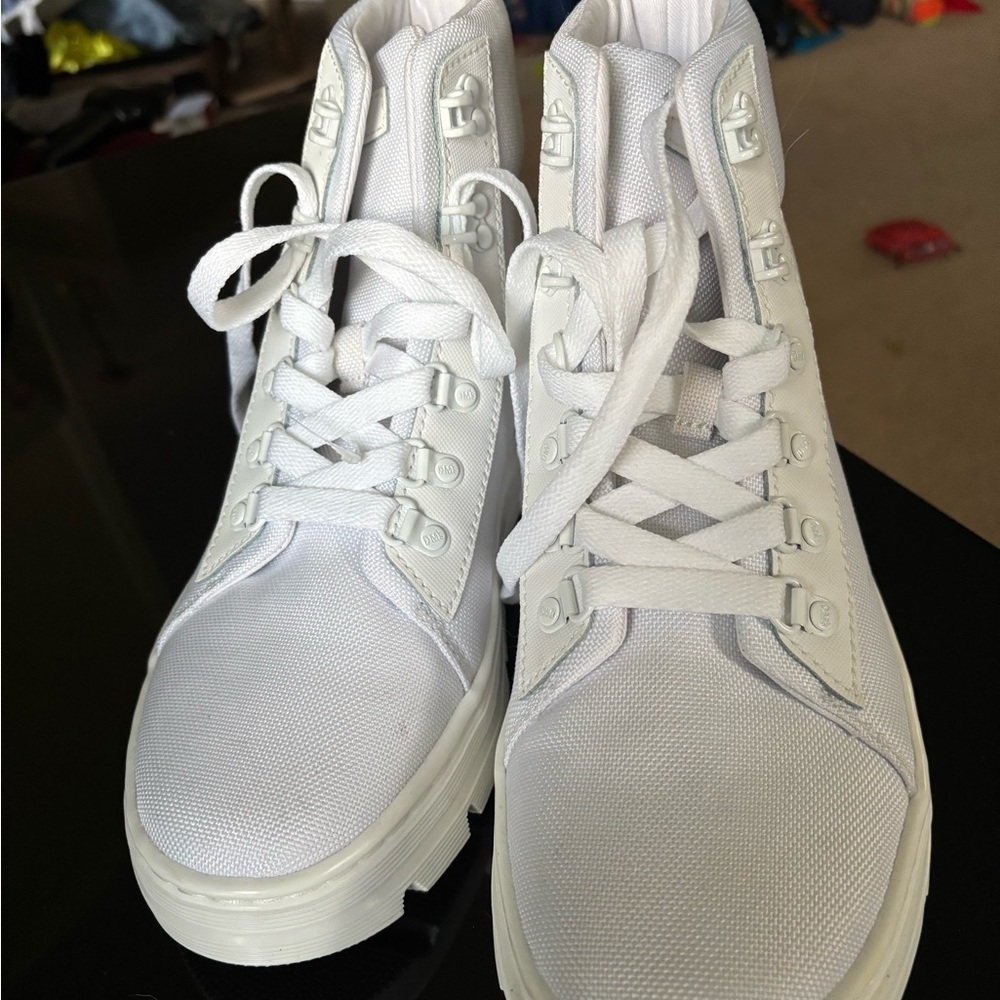 Dr. Martens White Ankle Boots